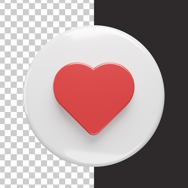 Icono de amor 3d aislado