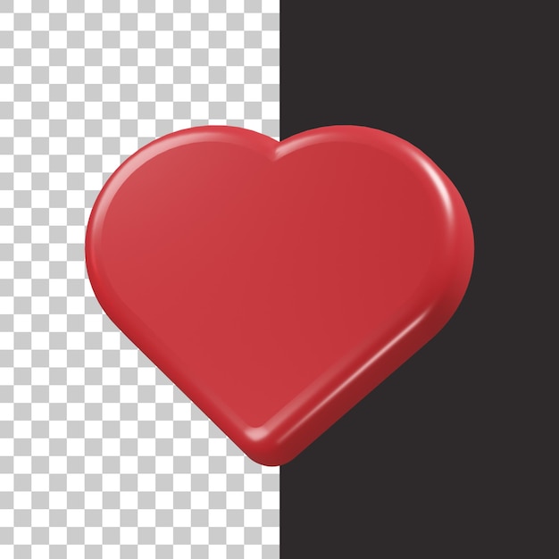 icono de amor aislado en representación 3d