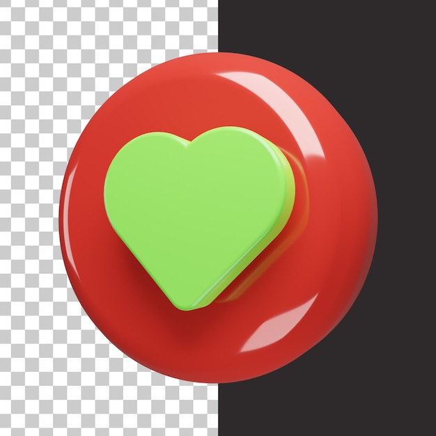 PSD icono de amor lindo brillante