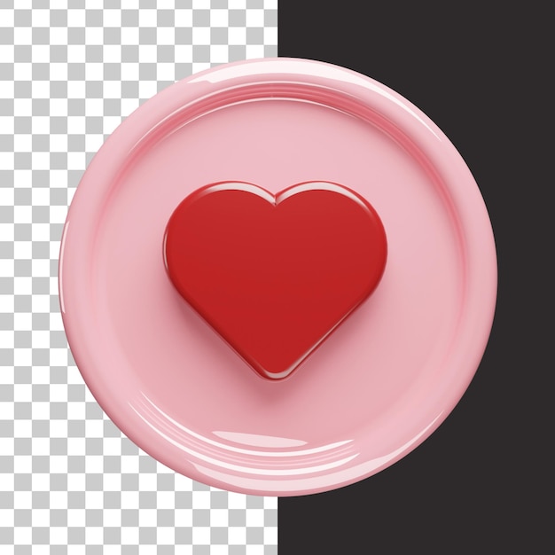 PSD icono de amor lindo brillante