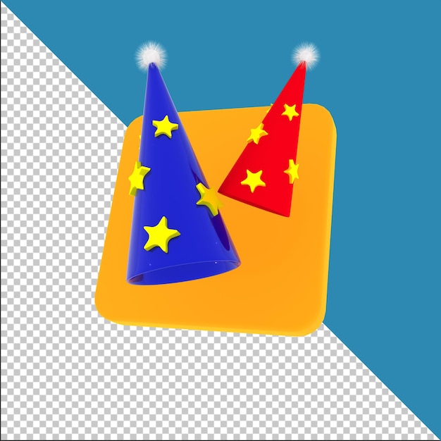 PSD icono de año nuevo modelo 3d