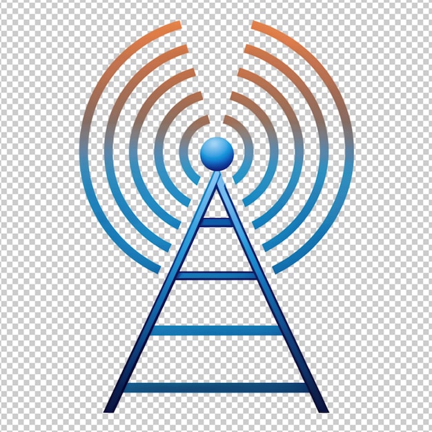 PSD icono de la antena en un fondo transparente