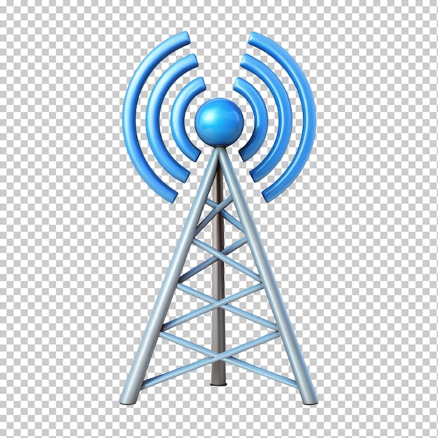 PSD icono de la antena en un fondo transparente