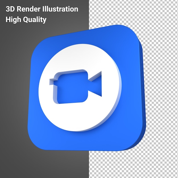 Icono de la aplicación Apple Facetime en render 3d