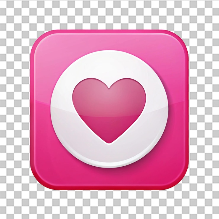 PSD el icono de la aplicación de citas de conversación de amor aislado en un fondo transparente