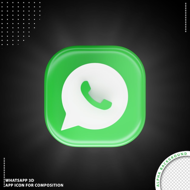 ICONO DE APLICACIÓN DE WHATSAPP PARA COMPOSICIÓN