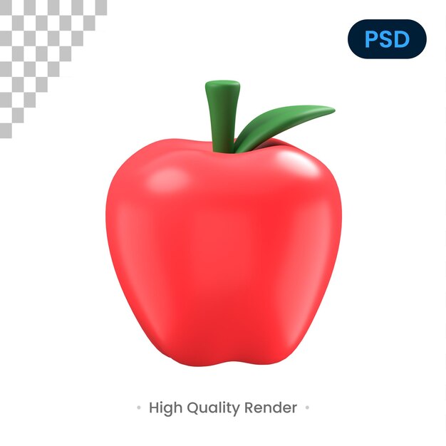 Icono de Apple 3D Premium PSD