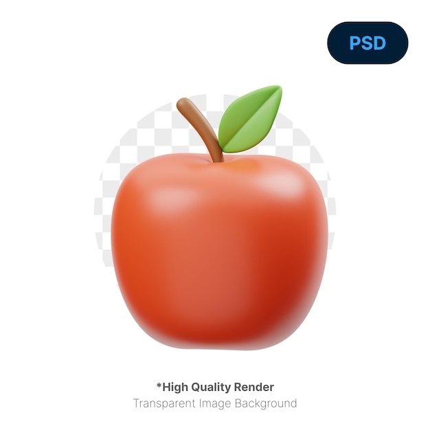PSD icono de apple 3d premium psd