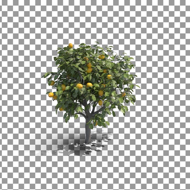 PSD icono de árbol psd 3d sobre fondo aislado y transparente