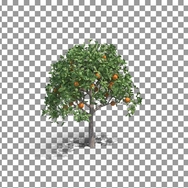 PSD icono de árbol psd 3d sobre fondo aislado y transparente