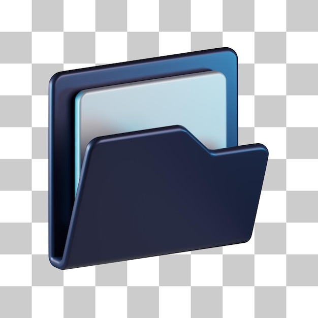 PSD icono de archivo abierto 3d