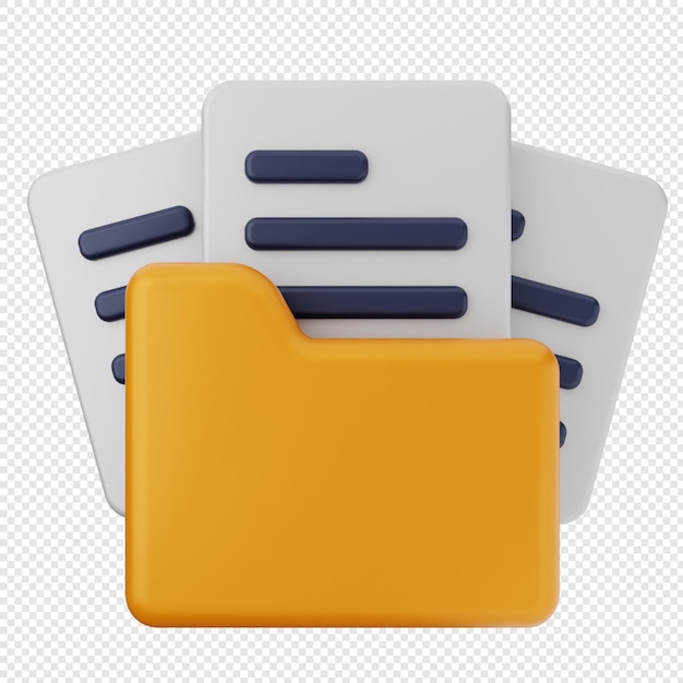 El icono del archivo de la carpeta 3D