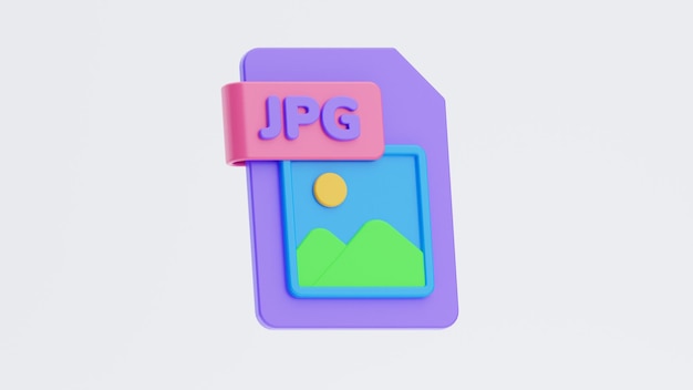 Icono de archivo JPG en 3D