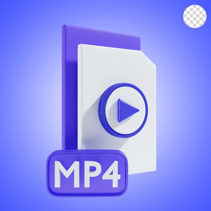PSD icono de archivo mp4