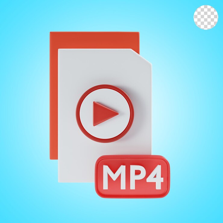 PSD icono de archivo mp4