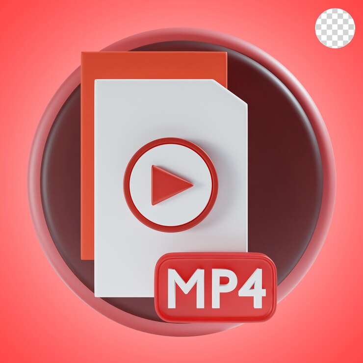 PSD icono de archivo mp4