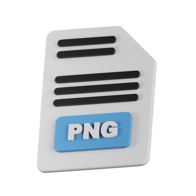 El ícono del archivo PNG es una ilustración de renderización 3D aislada