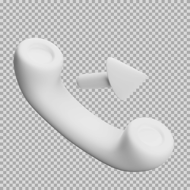 Icono de arcilla dinámica saliente del teléfono 3D