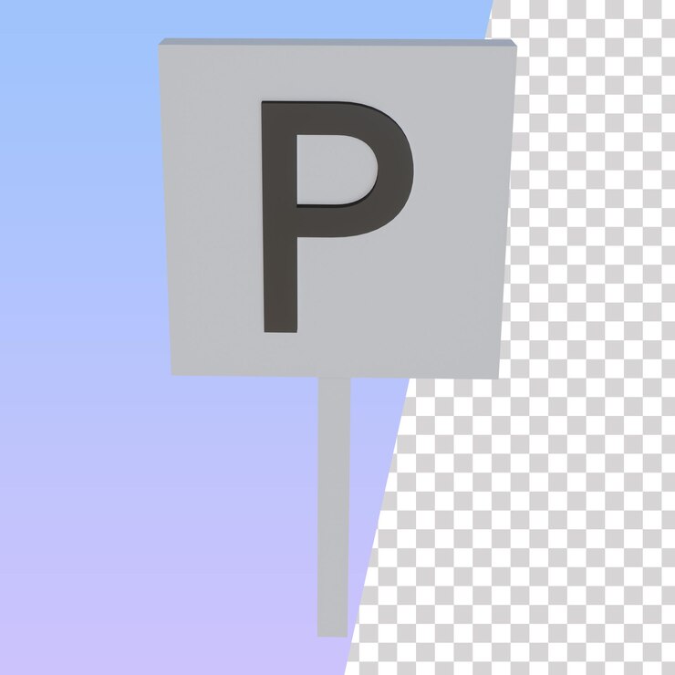 PSD icono de área de estacionamiento 3d