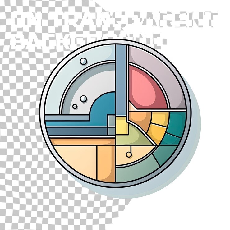 PSD icono de arte de línea de paleta de colores aislado en fondo transparente