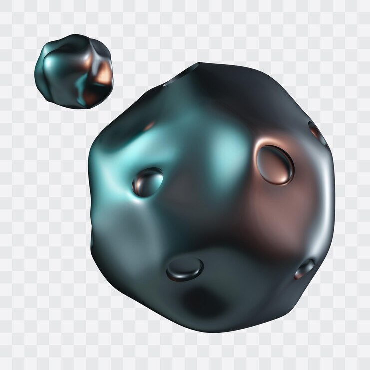 PSD icono de asteroide en 3d