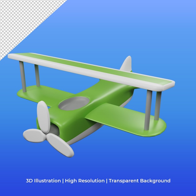 PSD icono de avión clásico 3d