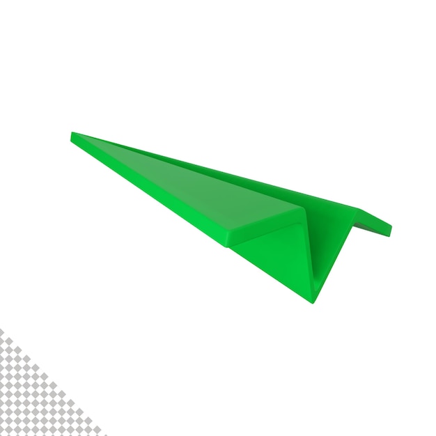 Icono de avión de papel 3D