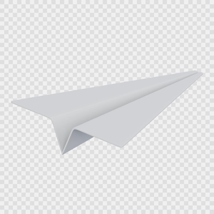 PSD icono de avión de papel 3d