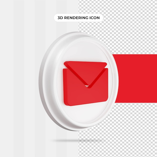PSD icono de bandeja de entrada en renderizado 3d