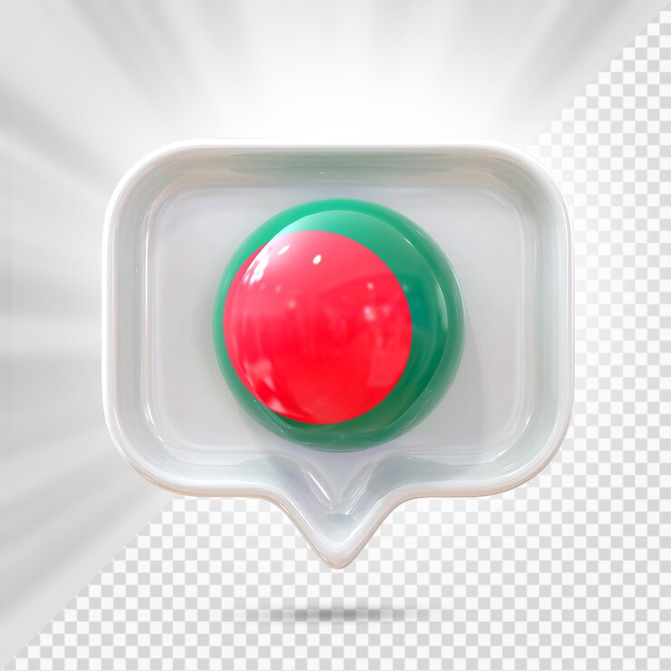 PSD icono de la bandera de bangladesh 3d