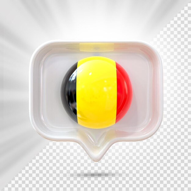 PSD icono de bandera de bélgica 3d