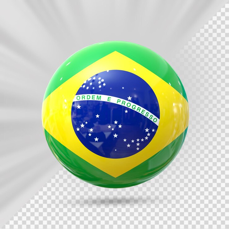 PSD icono de la bandera de brasil