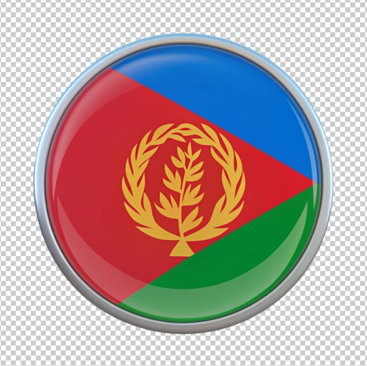 PSD icono de la bandera de eritrea en 3d