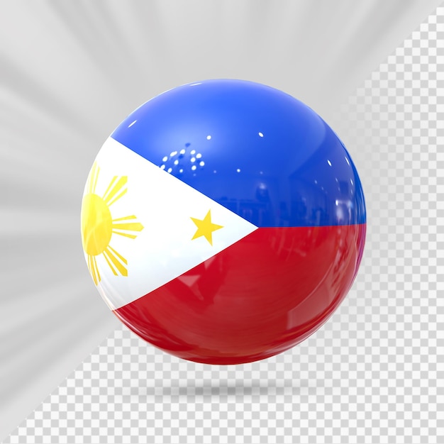 Icono de la bandera de Filipinas Render 3D