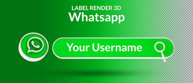 Icono de banner whatsapp encuéntrame etiqueta 3d render aislado