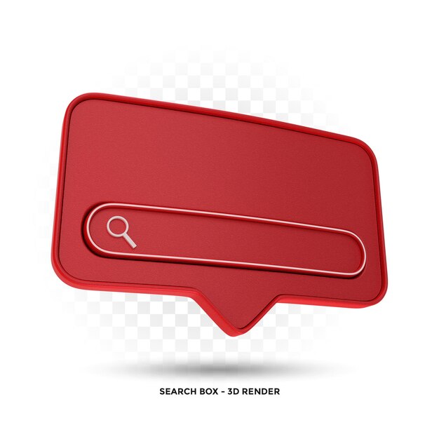 ICONO DE BARRA DE BÚSQUEDA DE RENDERIZACIÓN 3D PARA MARKETING EMPRESARIAL