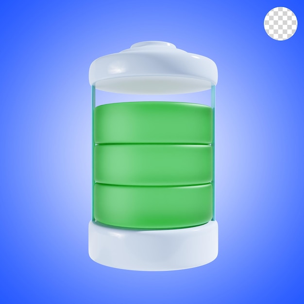 Icono de batería 3D