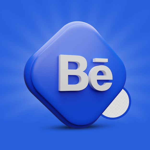 Icono de behance 3d