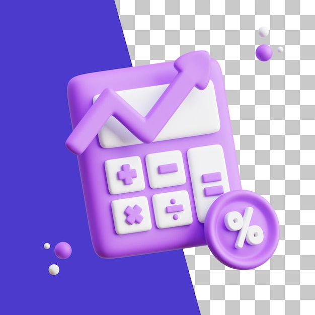 Icono de beneficio de negocios 3D