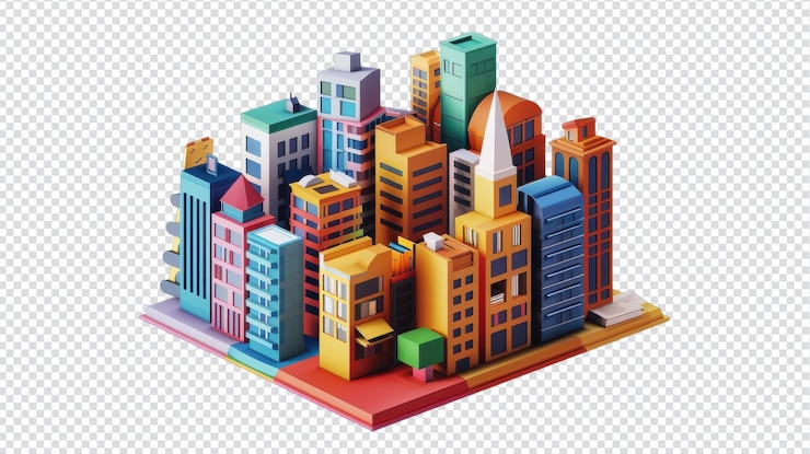 PSD icono de biblioteca urbana 3d con diseño moderno para proyectos y aplicaciones creativas
