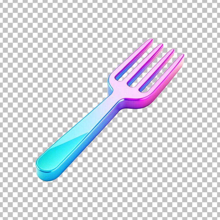 PSD icono de bifurcación de gradiente brillante 3d en fondo transparente