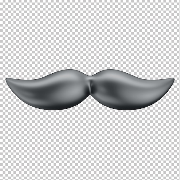 PSD Ícono de bigote 3d bigote para la composición del día del padre039 con fondo transparente