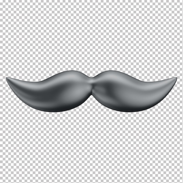 PSD Ícono de bigote 3d bigote para la composición del día del padre039 con fondo transparente