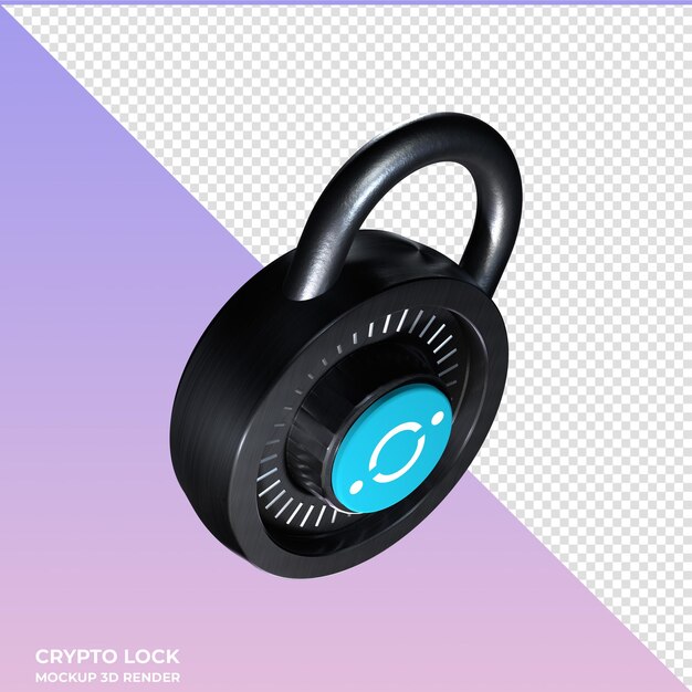 PSD el icono de bloqueo criptográfico icx 3d