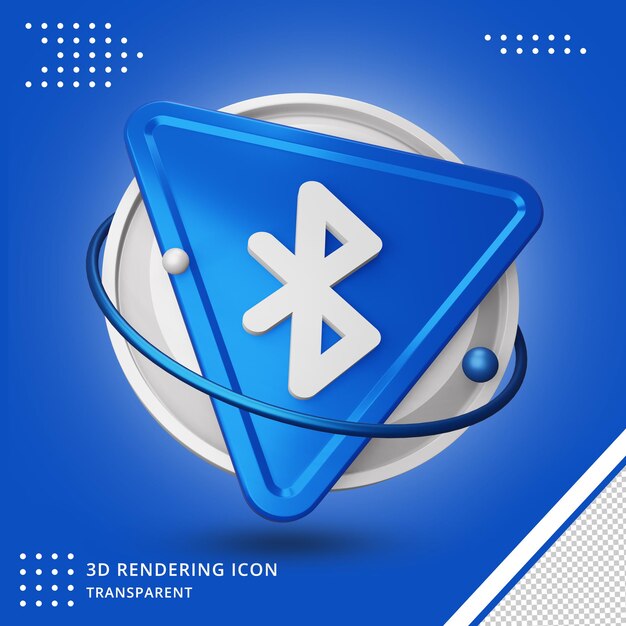 Icono de Bluetoth en renderizado 3d