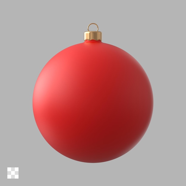 Icono de bola de Navidad 3d