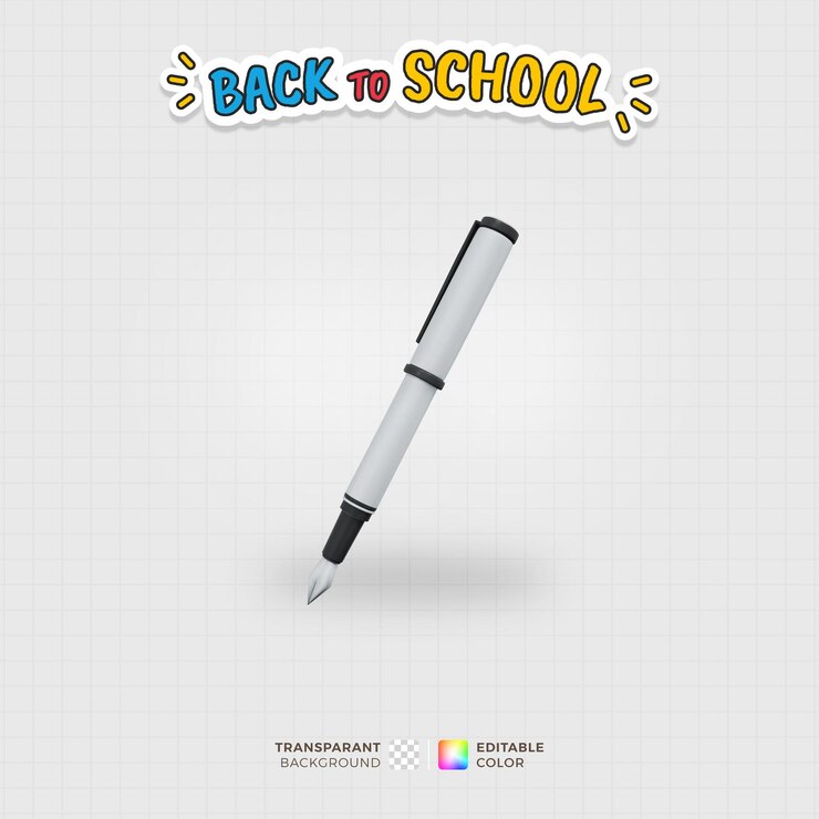 PSD el icono del bolígrafo, un instrumento de escritura atemporal, proporciona un flujo continuo de ideas