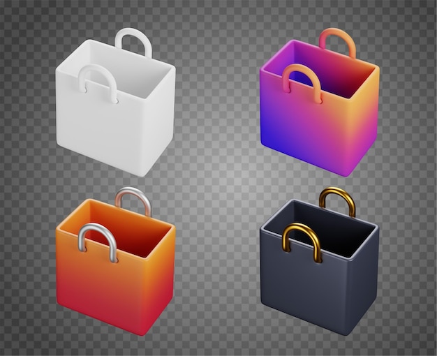 El icono de la bolsa de compras de PSD gratis