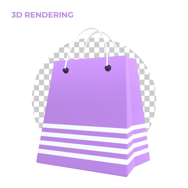 PSD icono de bolsa de renderizado 3d premium psd