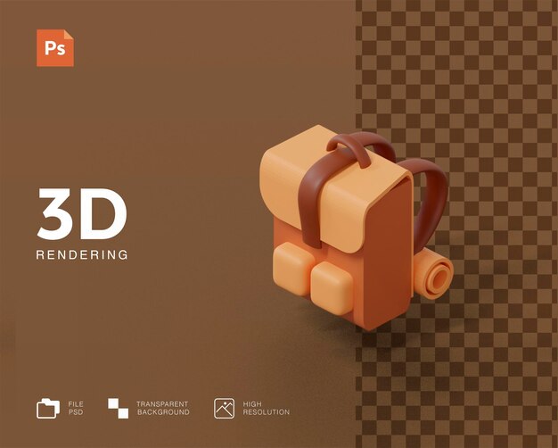 Icono de bolsa de viaje 3D